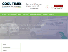 Tablet Screenshot of cooltimeshvac.com